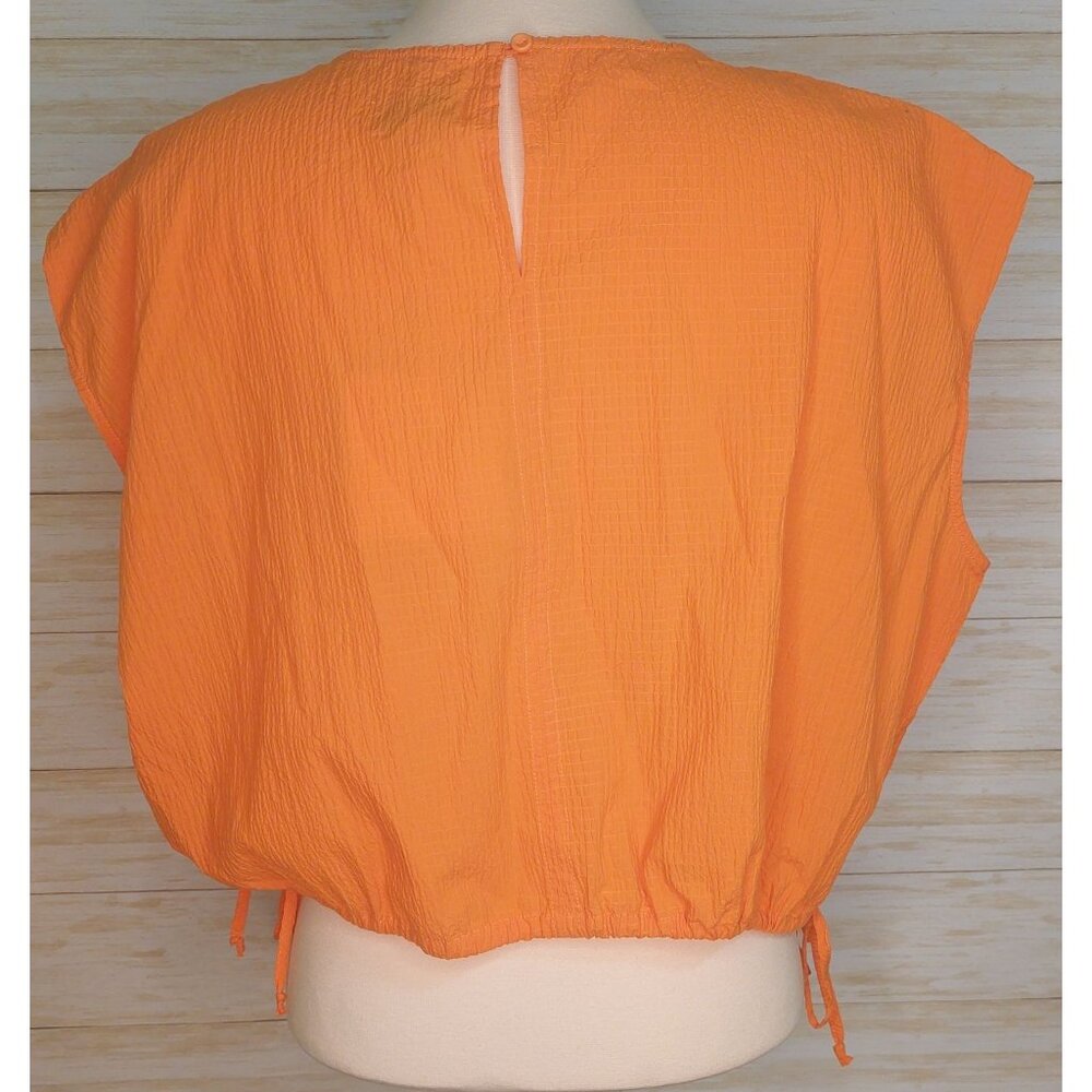 Pistola Women's Sleeveless Top Size Large Golden Orange Cotton Blend Casual Chic - Picture 2 of 10